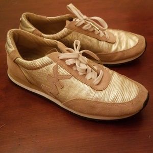 Michael Kors gold fashion sneakers